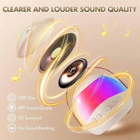 Mini Karaoke Machine with 2 Wireless Microphones for Kids and Adults,Portable Karaoke Machine with Voice Changer,Birthday Gifts for Girls and Boys in Kuwait