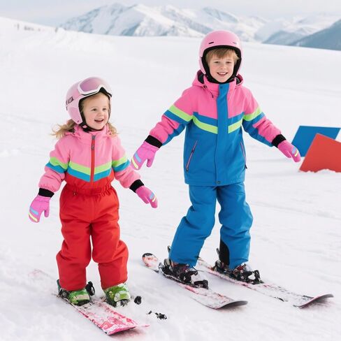 Winter Ski-Gloves for Boys Girls Water-Resistant Warm Snow Gloves for Outddor Activities（Kids 2-5 Years） in Kuwait