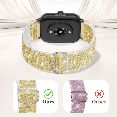 3 حزمة نايلون نايلون متوافقة مع Woneligo/Fitpolo Smart Watch ، أحزمة مرنة ناعمة 22 مم لـ Quican/Tensky/AEAC ID208 Plus/HomeFit IDW28/TOOBUR/TENSKY/ENOMIR/AMZHERO/WNH IDW19 بريق للنساء للنساء in Kuwait