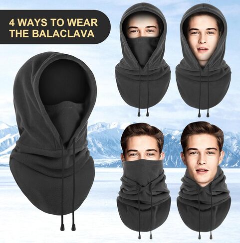 Ski Mask Balaclava Winter Face Mask Men and Women Windproof Thermal Cold Weather Gear Motorcycle Snowboard Hat Neck Warmer in Saudi Arabia