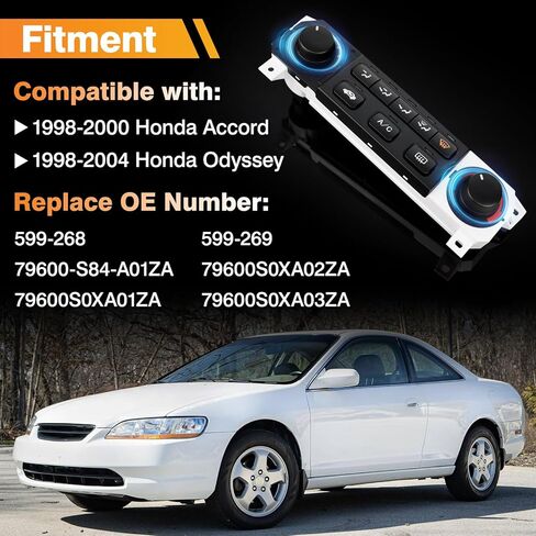 وحدة التحكم في مناخ السخان وحدة التحكم A/C متوافقة مع 2001 2002 Honda Accord A/C سخان مفتاح التحكم في المناخ يحل محل 79600-S84-A21ZA in Kuwait