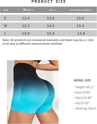 Women High Waisted Seamless Shorts Butt Lifting Tummy Control Compression Yoga Shorts Squat Proof Athletic Workout Tights in Saudi Arabia