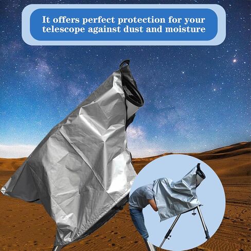 Telescope Cover with Adjustable Drawstring Zipper Dustproof Sunproof Astronomical Telescope Cover Waterproof Outdoor Indoor, 160x120CM/63x47Inch in Saudi Arabia