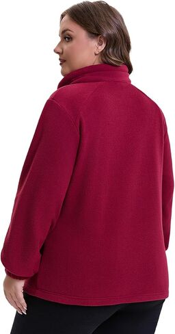 Women Plus Size Fleece Jacket Zip Up Lightweight Soft Polar Fleece Jacket in Kuwait
