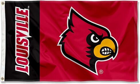لافتة علم كبيرة بشعار Louisville Cardinals Wordmark in Saudi Arabia