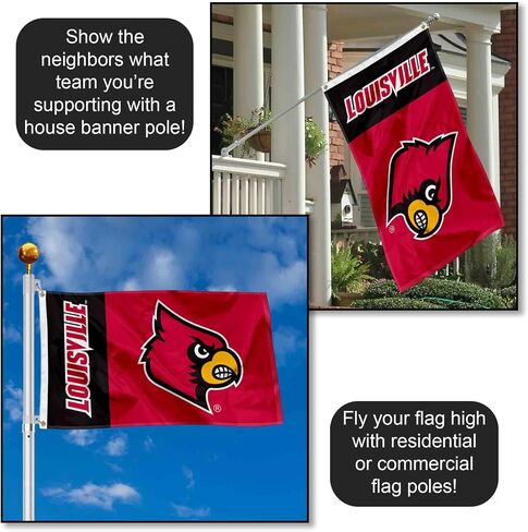 لافتة علم كبيرة بشعار Louisville Cardinals Wordmark in Saudi Arabia
