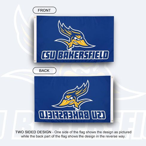 علم Desert Cactus Cal State Bakersfield University California CSBUC - لافتة Roadrunners مقاس 3 × 5 أقدام، قماش متين للاستخدام الداخلي/الخارجي، تصميم بوليستر 100% (النمط 1) in Saudi Arabia
