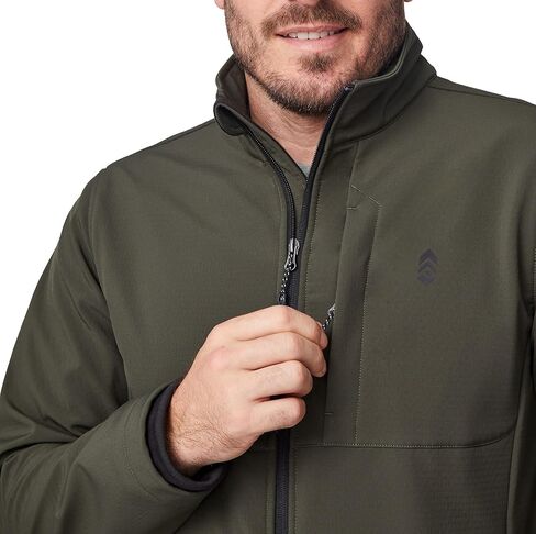 Free Country Men's Softshell Jacket Water & Wind Resistant Insulated Warm Lined Fleece Rain Hiking Outdoor Jacket-Lanier in Saudi Arabia