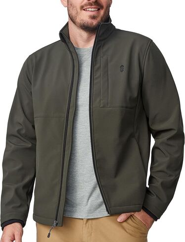 Free Country Men's Softshell Jacket Water & Wind Resistant Insulated Warm Lined Fleece Rain Hiking Outdoor Jacket-Lanier in Saudi Arabia