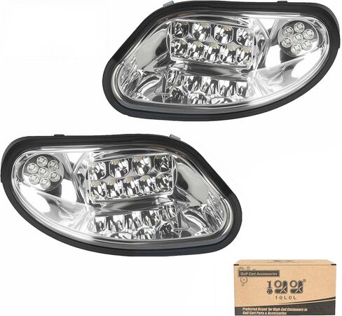 المصابيح الأمامية لعربة الجولف 10L0L لـ EZGO TXT/T48 (2014-Up) - استبدال جانب السائق والراكب، مصابيح أمامية ساطعة 12 فولت تناسب نماذج الغاز/الكهرباء بشكل مباشر in Saudi Arabia