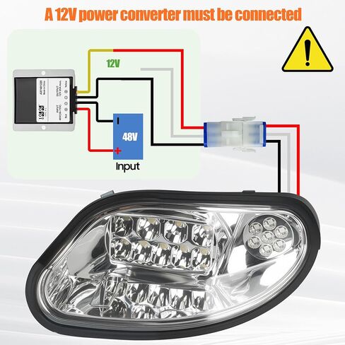المصابيح الأمامية لعربة الجولف 10L0L لـ EZGO TXT/T48 (2014-Up) - استبدال جانب السائق والراكب، مصابيح أمامية ساطعة 12 فولت تناسب نماذج الغاز/الكهرباء بشكل مباشر in Saudi Arabia