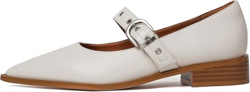 Mary Jane Shoes Women Chunky Low Heels Buckle Strap Pumps Womens Closed Pointed Toe Ballet Flats Causal Daily Dress Shoes in Kuwait