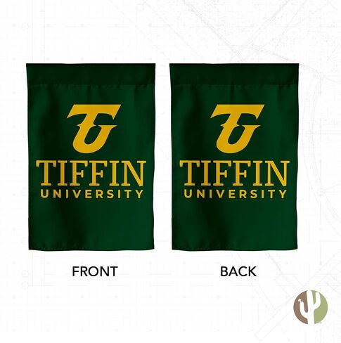 علم حديقة TU من Desert Cactus Tiffin University - لافتة تنانين Tiffin مقاس 19 × 12 بوصة، للعرض والمناسبات الخارجية (تصميم 2) in Saudi Arabia