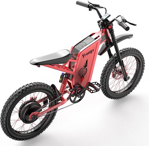 دراجة نارية كهربائية فريغو للبالغين ، دراجة X2PRO للدراجة الأوساخ 6000W (ذروة) بطارية 60V/30AH ، و 50 ميلاً في الساعة/70 ميلًا على الطريق الكهربائي ، 19x2 التعليق الكامل/الفرامل الهيدروليكية المكونة من أربعة مكابس (أزرق) in Kuwait
