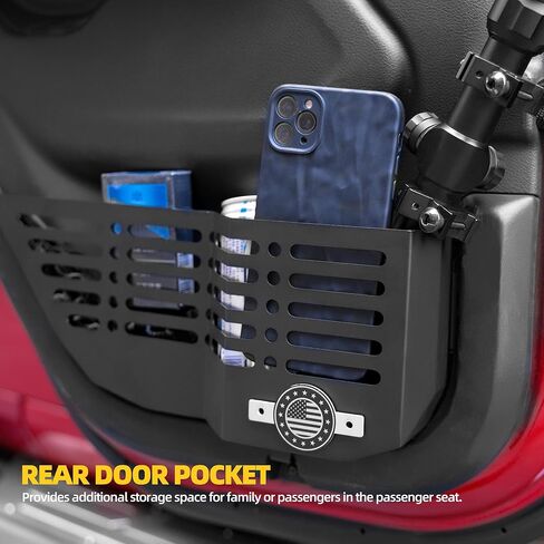 منظم صينية جانبية مركزية مركزية مركزية معدنية لجيب رانجلر JL/JLU/4xe & Gladiator JT 2018-2025 ، 2 PCS Side Side Scoiding Box Excloin in Kuwait