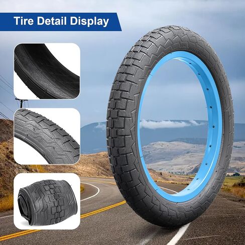 إطار دراجة 14x2.125 (57-254) إطار دراجة 14 بوصة مناسب لإطارات دراجة بديلة قابلة للطي مقاس 14 × 2.125 14x2.10 للأطفال/المدينة/الطريق (مفرد) in Kuwait