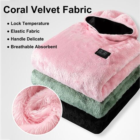 Heated Hoodies for Women, Pullover Hoodie - 9 Heating Zones, Heated Sweatshirt Winter Heated Coat for Cold Weather in Saudi Arabia