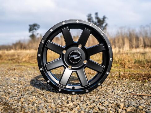 ROCKTRIX RT106 14IN ATV Wheels 4x156 RIMS ، 14x7 ، 4+3 ، تشمل مكسرات العروة 12x1.5 ، متوافقة مع 2014-2019 Polaris Sportsman RZR Ranger Crew UTV - 4/156 (مجموعة من 4) in Kuwait
