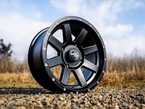 ROCKTRIX RT106 14IN ATV Wheels 4x156 RIMS ، 14x7 ، 4+3 ، تشمل مكسرات العروة 12x1.5 ، متوافقة مع 2014-2019 Polaris Sportsman RZR Ranger Crew UTV - 4/156 (مجموعة من 4) in Kuwait