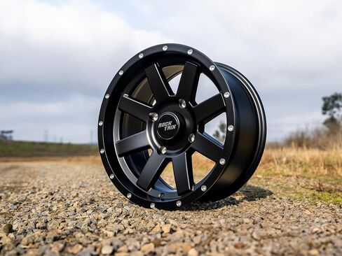 ROCKTRIX RT106 14IN ATV Wheels 4x156 RIMS ، 14x7 ، 4+3 ، تشمل مكسرات العروة 12x1.5 ، متوافقة مع 2014-2019 Polaris Sportsman RZR Ranger Crew UTV - 4/156 (مجموعة من 4) in Kuwait