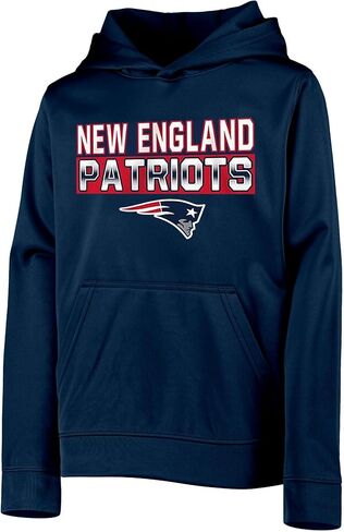 Outerstuff NFL Kids Youth 4-20 Official Team Color Borderline Performance Primary Logo Long Sleeve Pullover Hoodie in Saudi Arabia