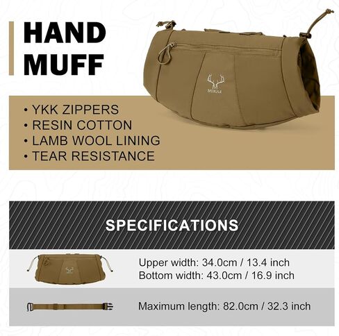Hunting Hand Warmer Muff: Portable Fleece Waist Handwarmer Pouch Insulated Outdoor Gear Cold Weather for Camping, Hiking in Saudi Arabia