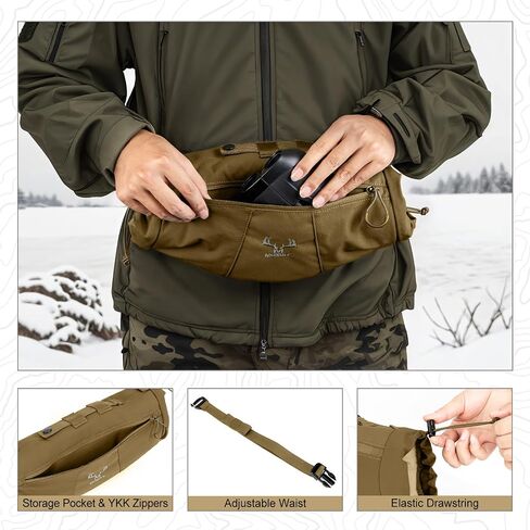 Hunting Hand Warmer Muff: Portable Fleece Waist Handwarmer Pouch Insulated Outdoor Gear Cold Weather for Camping, Hiking in Saudi Arabia