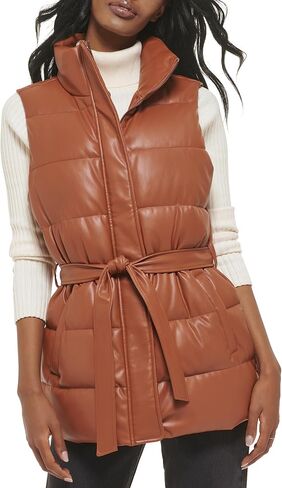 Levi's Women's Plus Size Vegan Leather Puffer Vest in Saudi Arabia