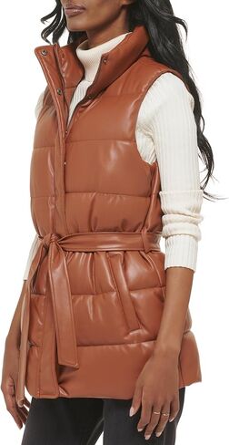 Levi's Women's Plus Size Vegan Leather Puffer Vest in Saudi Arabia