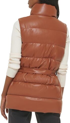 Levi's Women's Plus Size Vegan Leather Puffer Vest in Saudi Arabia