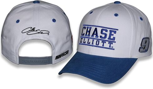 Checkered Flag Sports Chase Elliott #9 NASCAR 2025 Adult Throwback Cotton Twill Snapback White Hat in Saudi Arabia