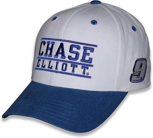 Checkered Flag Sports Chase Elliott #9 NASCAR 2025 Adult Throwback Cotton Twill Snapback White Hat in Saudi Arabia
