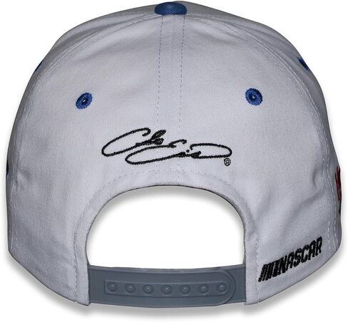 Checkered Flag Sports Chase Elliott #9 NASCAR 2025 Adult Throwback Cotton Twill Snapback White Hat in Saudi Arabia