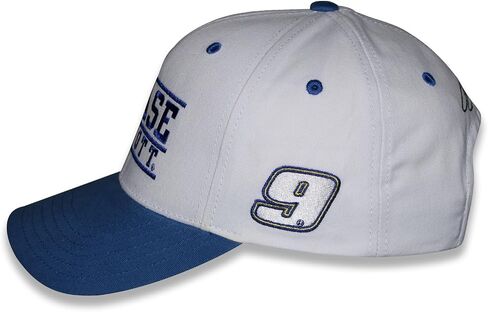 Checkered Flag Sports Chase Elliott #9 NASCAR 2025 Adult Throwback Cotton Twill Snapback White Hat in Saudi Arabia