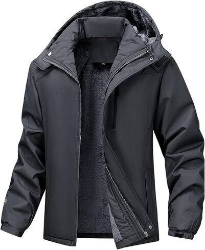 Men's Waterproof Ski Snow Jacket Warm Winter Mountain Rain Jacket Windbreaker Hooded Snowboarding Coat in Saudi Arabia