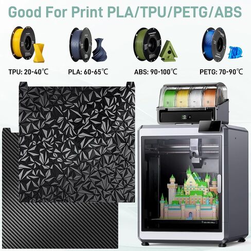 2025 ترقية لوحة بناء مزدوجة الجوانب ل creality K2 بالإضافة إلى طابعة ثلاثية الأبعاد ، Pey Build Plate مرنة قابلة للإزالة من منصة طباعة مسخن من الصلب الزنبرك in Saudi Arabia
