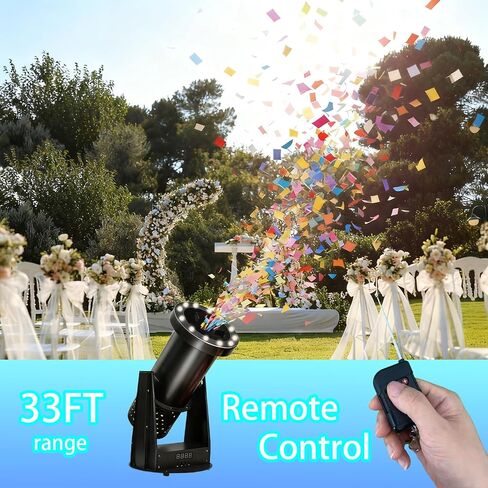 Professional Electric Confetti Machine with LED Lights, 1500W DMX Control Digital Confetti Cannon wth Remote Control for Weddings, DJ Party, Stage Shows, Concert Event Show Christmas, Powerful Output in Saudi Arabia