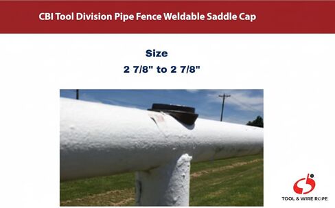 & Supply Tool Division Pipe Capable Cape Weldable Cap - حل متعدد الاستخدامات ودائم لتطبيقات سياج الأنابيب - غطاء سرج مصمم لتناسب نطاق الأنابيب من 2 7/8 "إلى 2 7/8" (50 حزمة) in Saudi Arabia