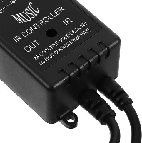 Uonlytech RGB Led وحدة تحكم بالموسيقى مع جهاز تحكم عن بعد بالأشعة تحت الحمراء 20 مفتاحًا مستشعر صوت لأضواء شريط Led شريط مرن للتحكم في الإضاءة in Kuwait