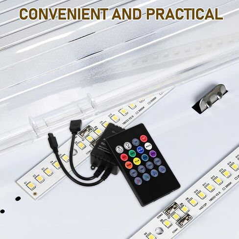Uonlytech RGB Led وحدة تحكم بالموسيقى مع جهاز تحكم عن بعد بالأشعة تحت الحمراء 20 مفتاحًا مستشعر صوت لأضواء شريط Led شريط مرن للتحكم في الإضاءة in Kuwait