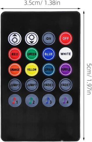 Uonlytech RGB Led وحدة تحكم بالموسيقى مع جهاز تحكم عن بعد بالأشعة تحت الحمراء 20 مفتاحًا مستشعر صوت لأضواء شريط Led شريط مرن للتحكم في الإضاءة in Kuwait