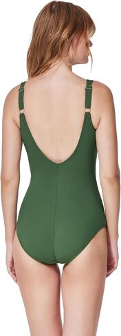 Gottex Women's V-Neck Surplice One Piece Swimwear-Front & Back Lining, Adjustable Straps, Built-in Soft Cups, Tummy Control in Saudi Arabia