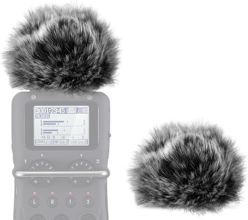 Geekria للمبدعين فروي الزجاج الأمامي المتوافق مع Zoom H2N ، H4N ، H4N Pro Handy Recorder ، Mic Deadcat Wind Windshield ، الزجاج الأمامي ، مسجل رقمي محمول (رمادي / 2 حزمة) in Kuwait