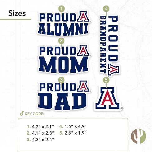 Desert Cactus University of Cincinnati Sticker Bearcats UC Vinyl Decal Laptop Water Bottle Car Scrapbook (Family Full Sheet) in Saudi Arabia