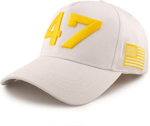 45 47 Charlie Kirk Baseball Cap Gold Embroidery USA Flag 47 Baseball Cap for Men Women Adjustable Trucker Freedom Hat in Saudi Arabia