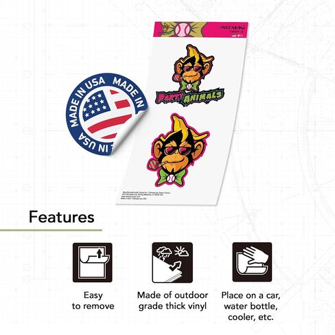 Desert Cactus Party Animals Sticker Decal Vinyl Baseball Laptop Water Bottle Car Scrapbook (Type 4 inch A) in Saudi Arabia