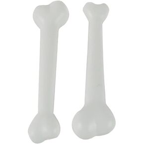 esowemsn 6pcs White Plastic Fake Bone Halloween Bones Dog Bone Cosplay Bones Theme Costume Supplies Prop Decorations