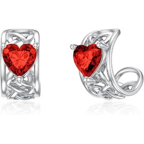 LELOUCHY أصفاد الأذن لعقدة سلتيك غير مثقوبة جوهرة القلب 925 أقراط من الفضة الاسترليني أقراط الغضروف هدايا عيد الميلاد للنساء والفتيات in Kuwait