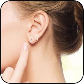 MAQVQLU Claw Earrings for Women Zircon Stud Ear Cuffs Earrings Half Hoop Stud Earrings Four Claw Cuff Earrings for Teen Girls