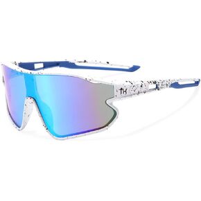 Tiokuko Kids Teens Sport Sunglasses, Polarized Baseball Sunglasses for Kids Age 6-16, UV400 Protection Youth Glasses